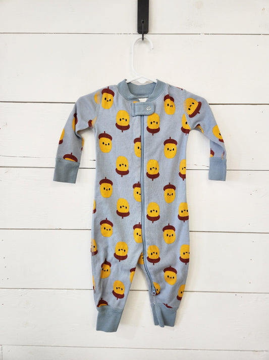 Size 6-12m | Hanna Andersson Acorn Zip Sleeper | UBNUU