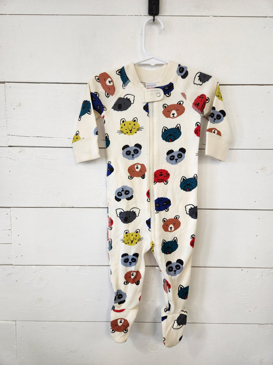 Size 3-6m | Hanna Andersson Animal ZipFootie | UBNUU
