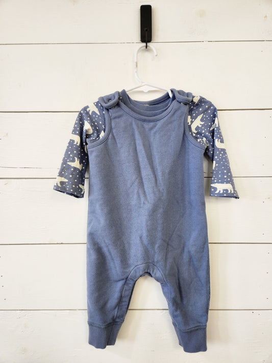 Size 6-12m | Hanna Andersson Polar Bears Overall Set | UBNUU