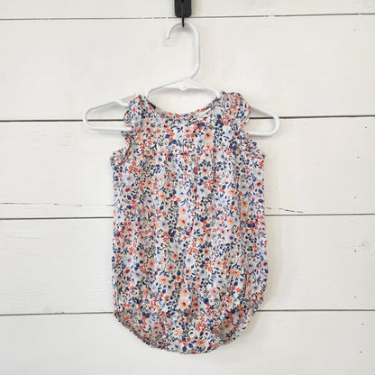 Size 9m | OshKosh B'Gosh Baby Blue & Orange Bodysuit | UBNUU