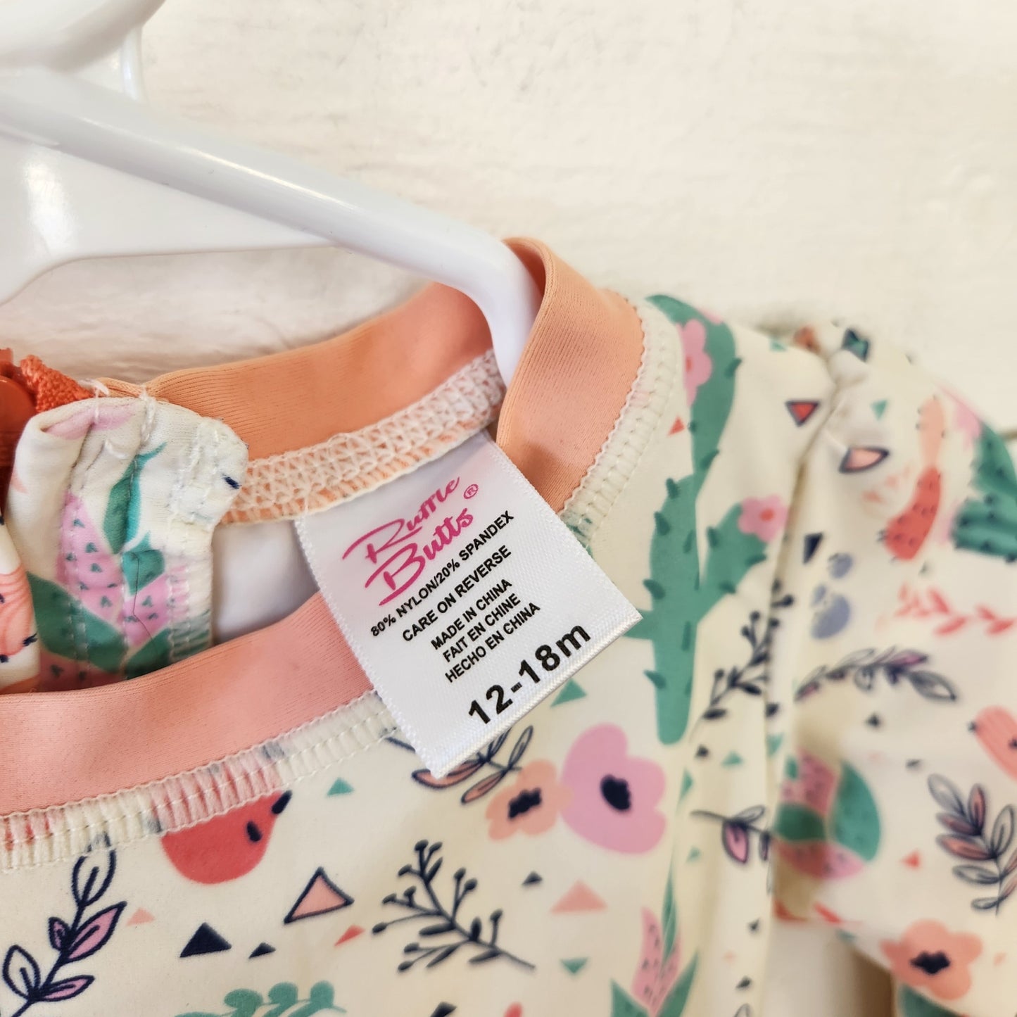 Size 12-18m | Ruffle Butts Cactus Kids' Swimsuit | UBNUU
