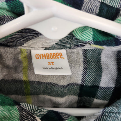 Size 2t | Gymboree Kids' Green Flannel Buttondown | UBNUU