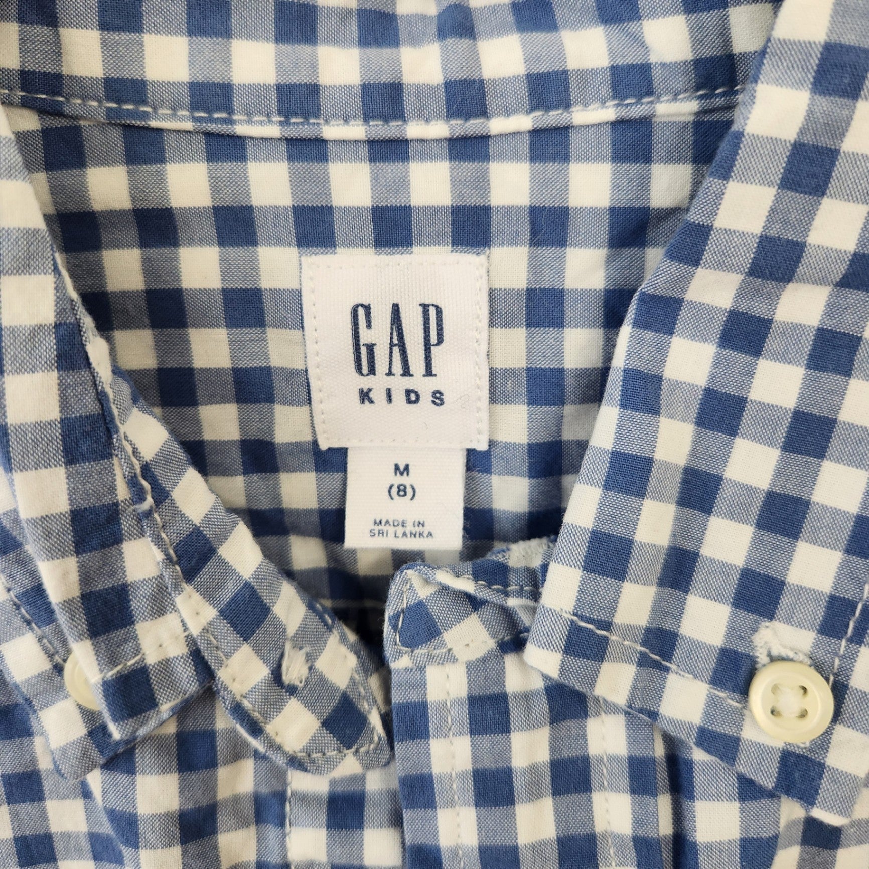 Size 8 | GAP Kids' Gingham Buttondown | UBNUU