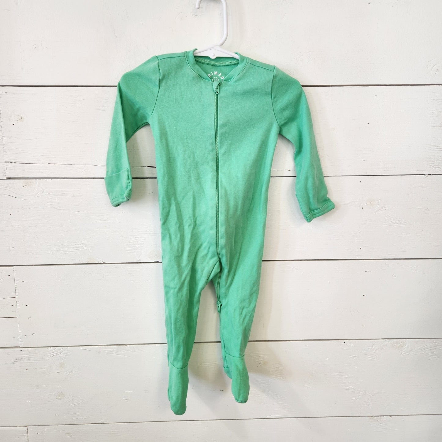 Size 3-6m | Primary Green Baby Footie | UBNUU