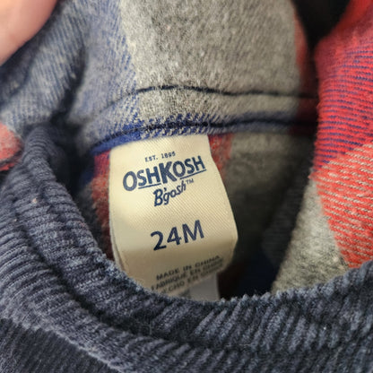 Size 24M | OshKosh Jersey Lined Corduroy Overalls | UBNUU