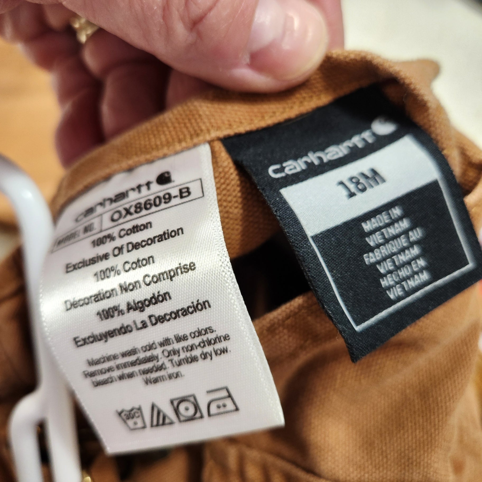 Size 18M | Carhartt Kids' Overalls | UBNUU