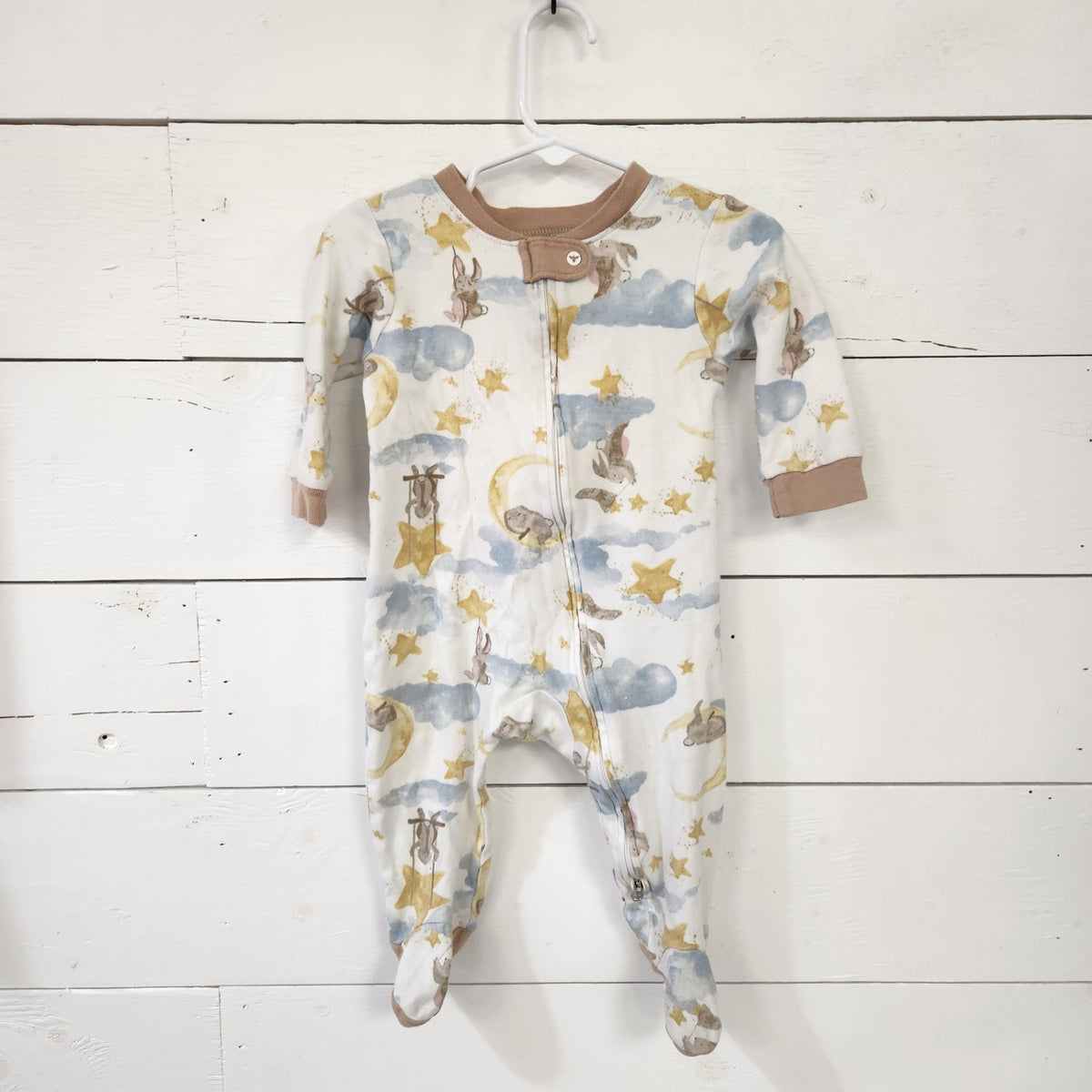 Size 6-9m | Burt's Bees Sleepy Animals Kids' Footie | UBNUU