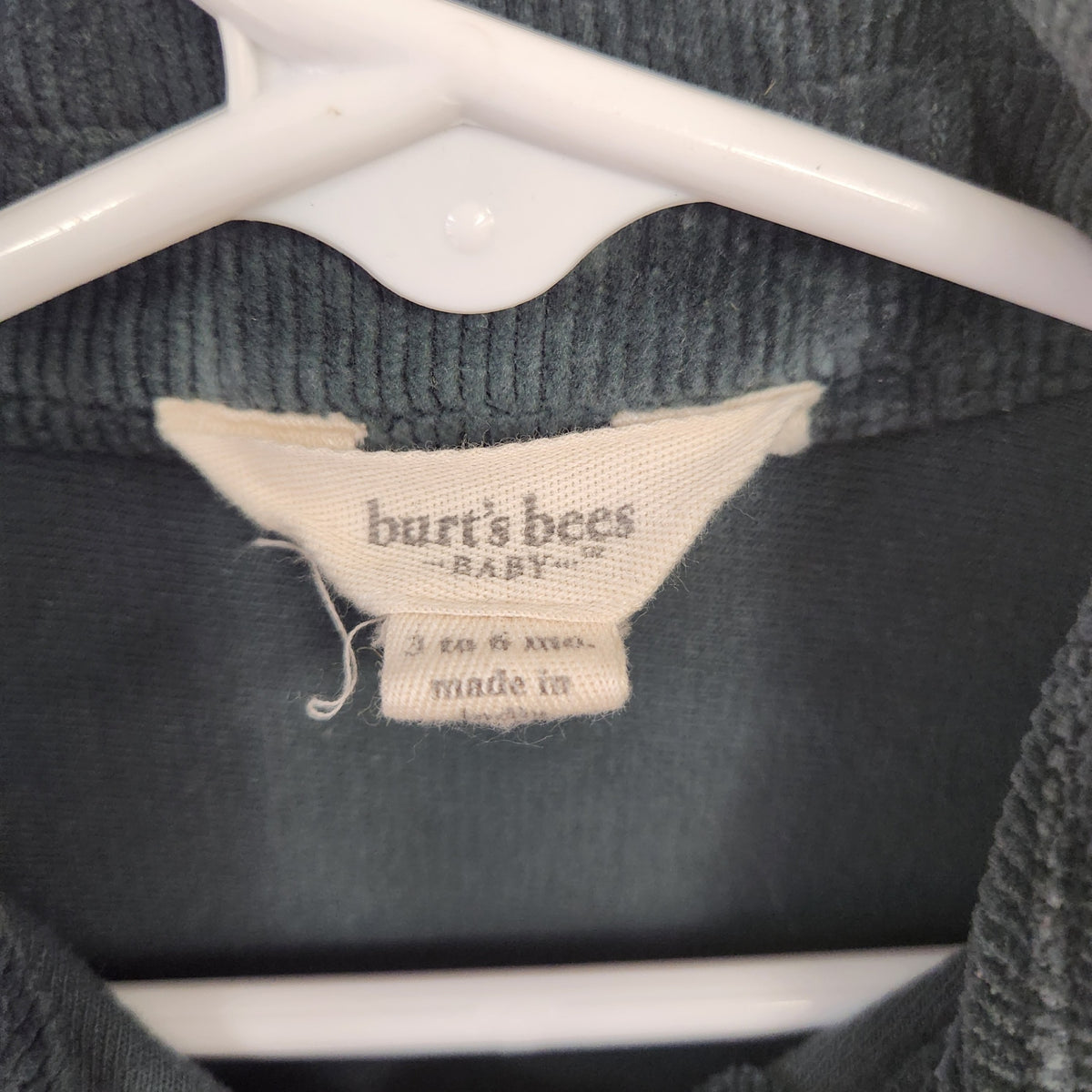 Size 3-6m | burt's bees Baby Corduroy Kids' Jumpsuit | UBNUU
