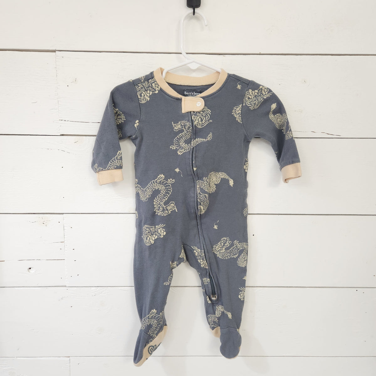 Size 3-6m | Burt's Bees Dragon Kids' Footie | UBNUU