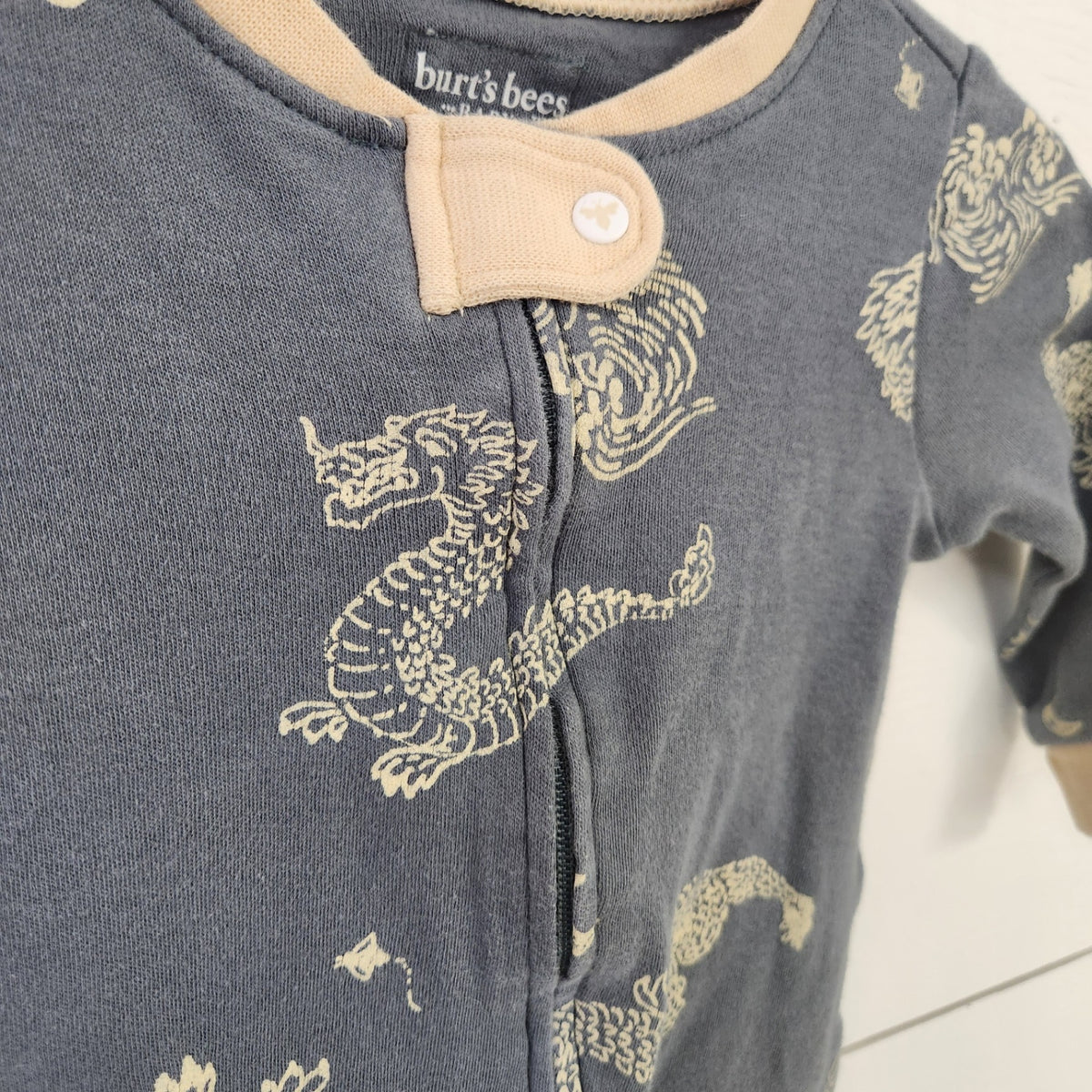 Size 3-6m | Burt's Bees Dragon Kids' Footie | UBNUU