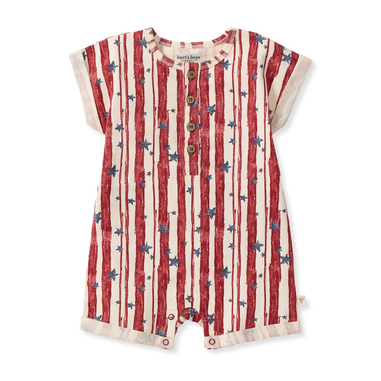 Burt's Bees Baby - Stars & Stripes Baby Boy Romper