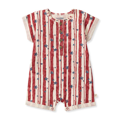 Burt's Bees Baby - Stars & Stripes Baby Boy Romper