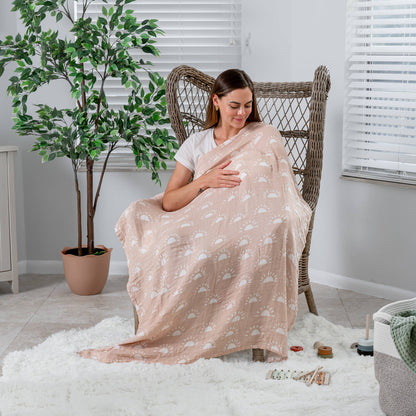 Muslin Swaddle Blankets, Pack of 4