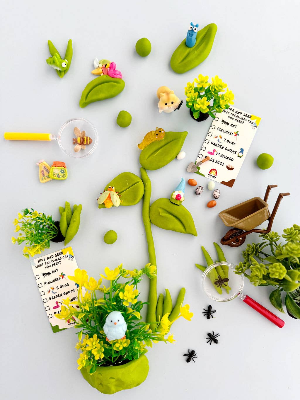 Earth Grown KidDoughs (KidDoughs by EGKD) - Backyard Bug Seek 'n Find KidDough Play Kit