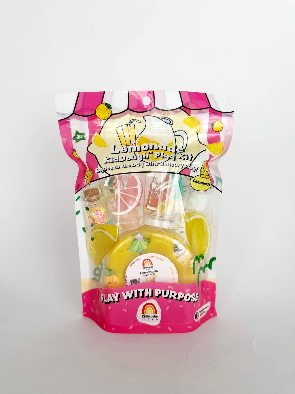 Earth Grown KidDoughs (KidDoughs by EGKD) - Lemonade KidDough Play Kit
