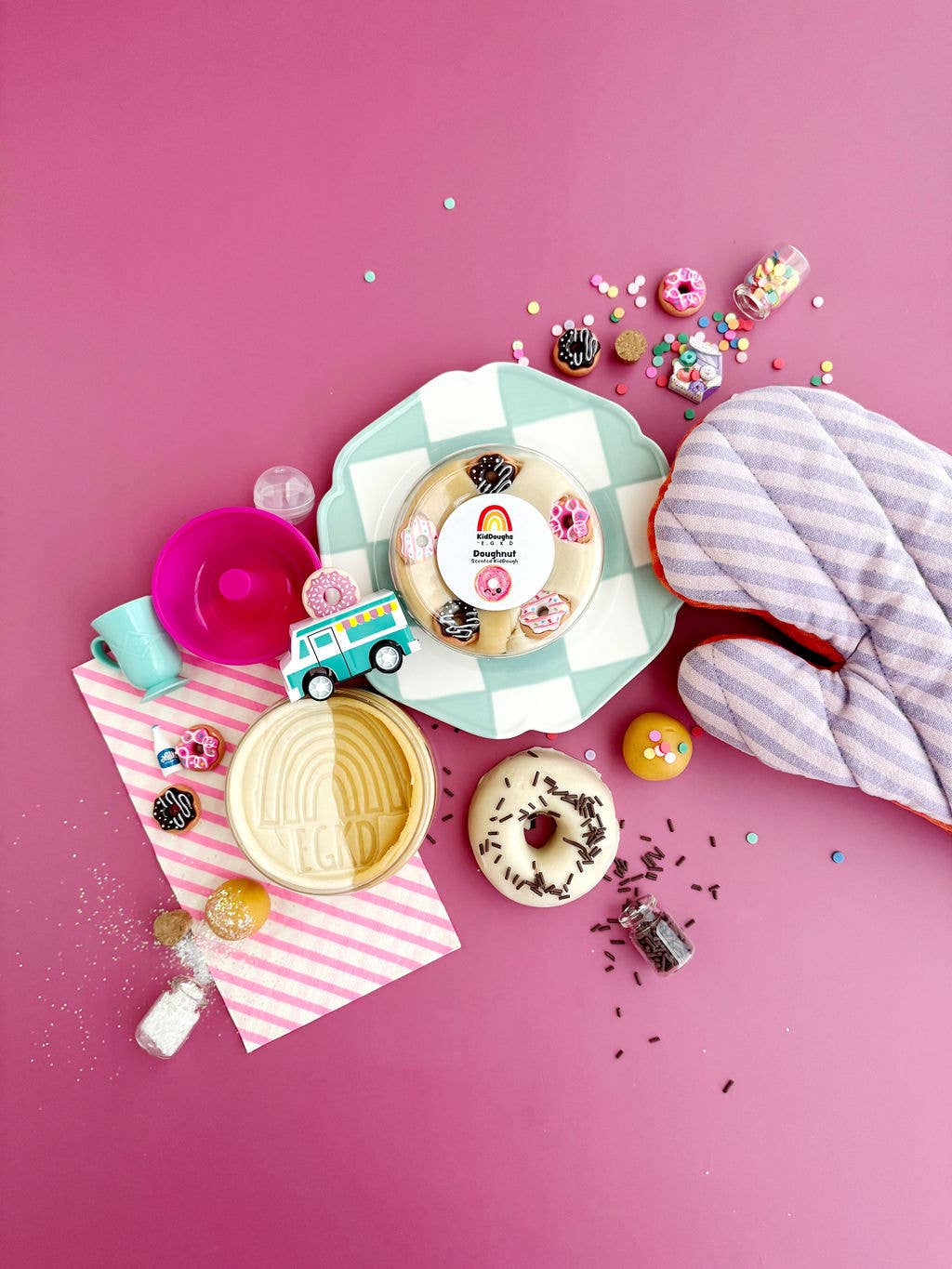 Earth Grown KidDoughs (KidDoughs by EGKD) - Doughnut Shoppe KidDough Play Kit