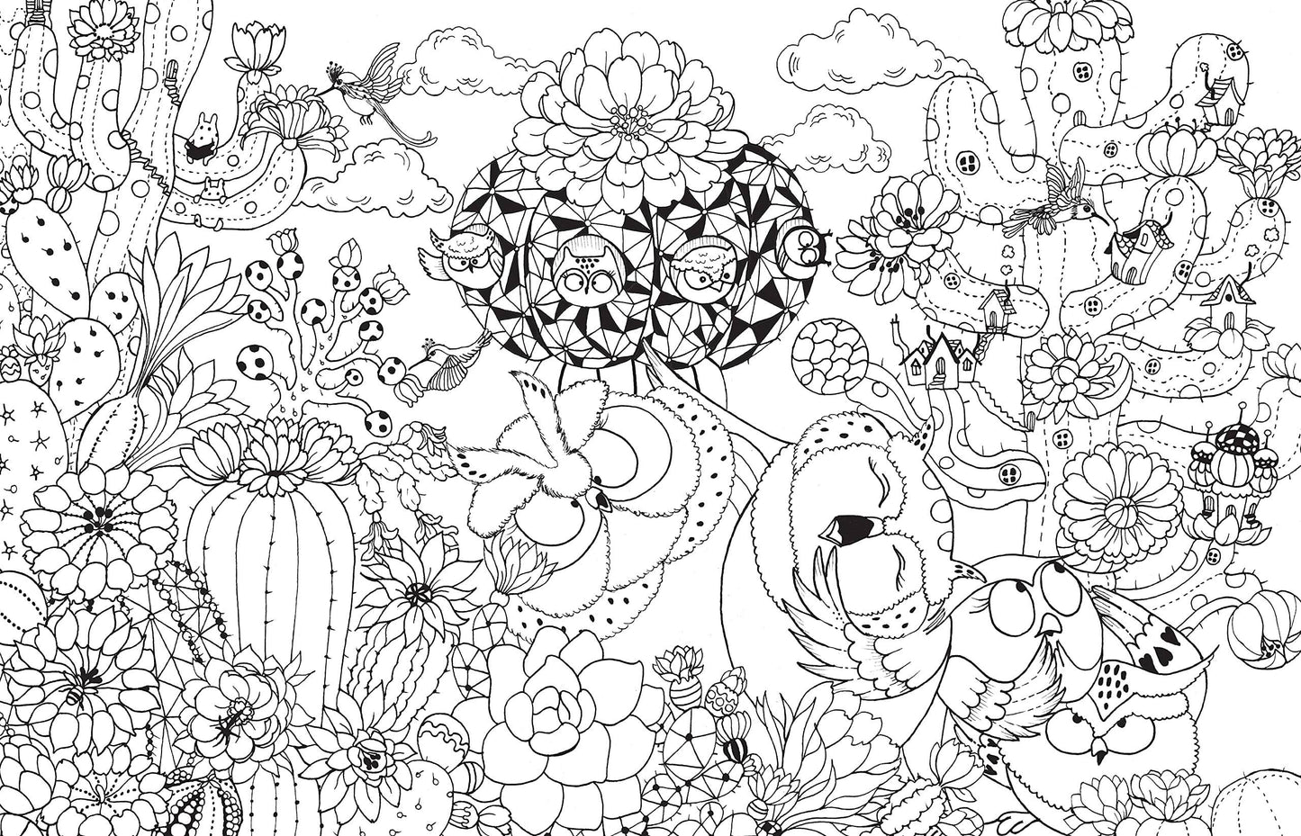 A Million Owls Coloring Book