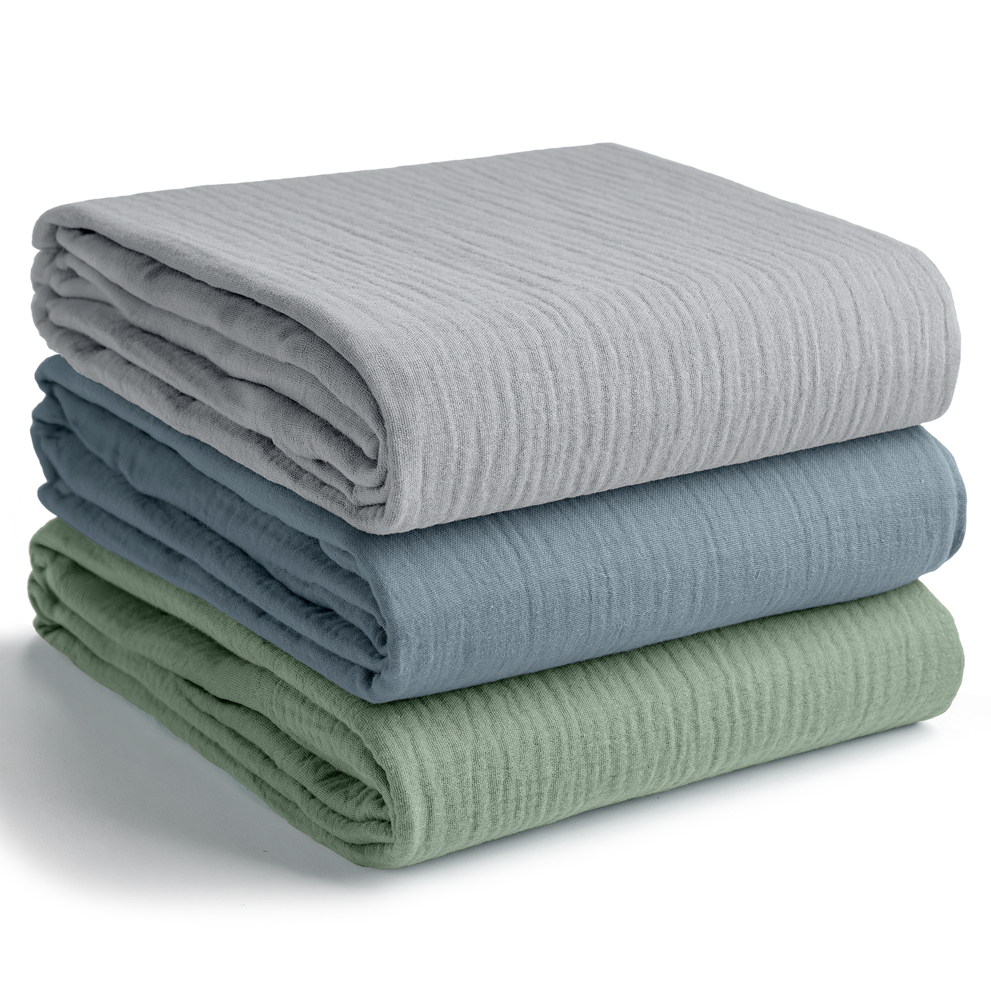 Muslin Swaddle Blankets Pack of 3 | Blush - Bold Blush - Dusty Rose