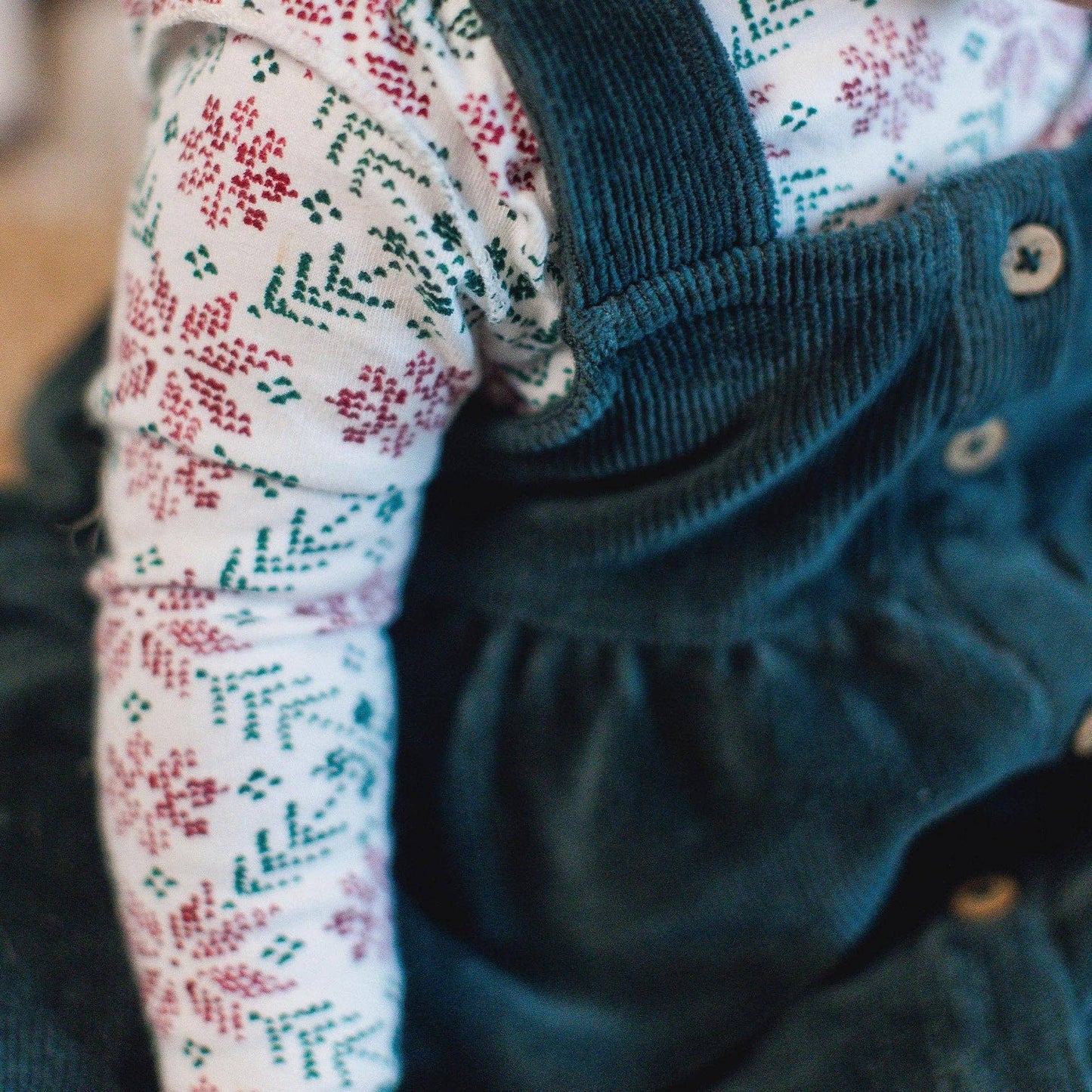 Organic Girl`s Set by Burt's Bees Baby | Poinsettia Fair Isle