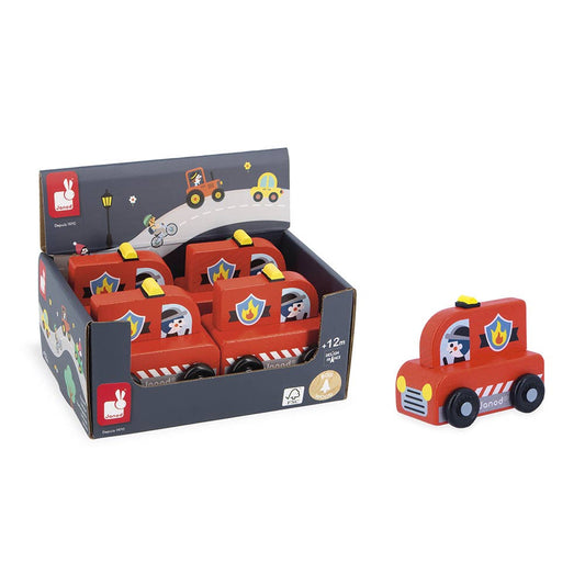 Janod - Crossroads City Fire Truck Display x4