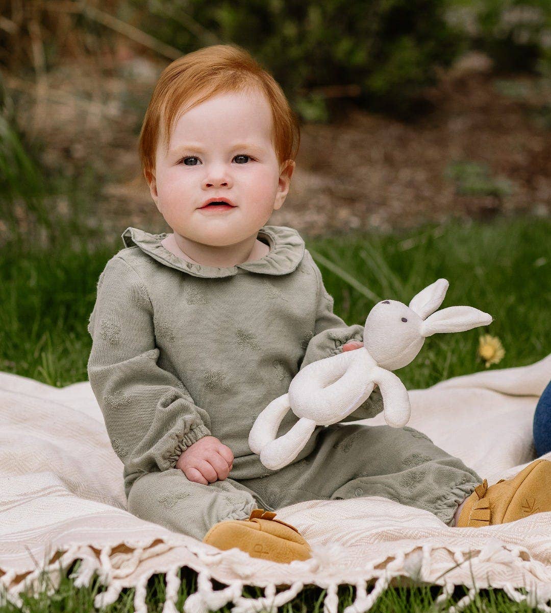 Plush Baby Rattle by Burt`s Bees | Bunny