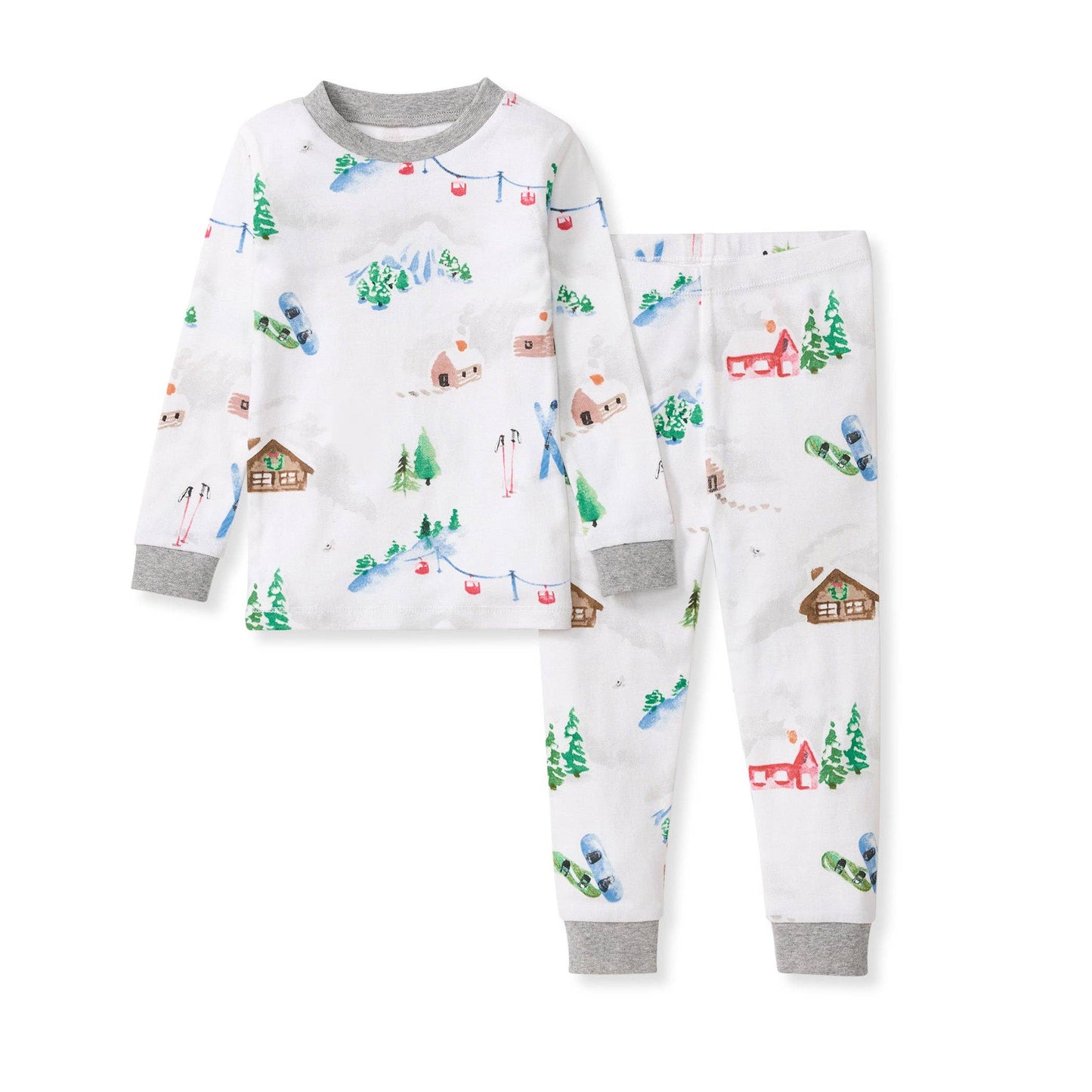 Ski Slopes Organic Cotton Two-Piece Pajamas