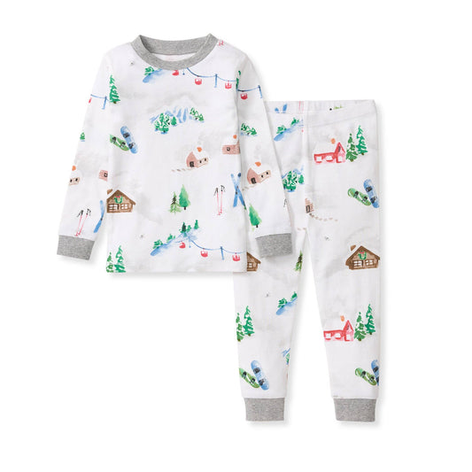Ski Slopes Organic Cotton Two-Piece Pajamas
