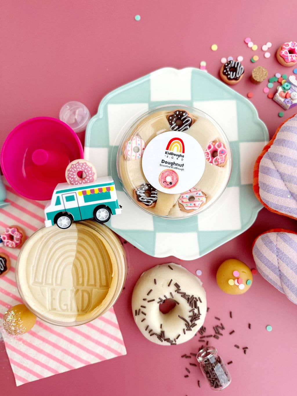 Earth Grown KidDoughs (KidDoughs by EGKD) - Doughnut Shoppe KidDough Play Kit