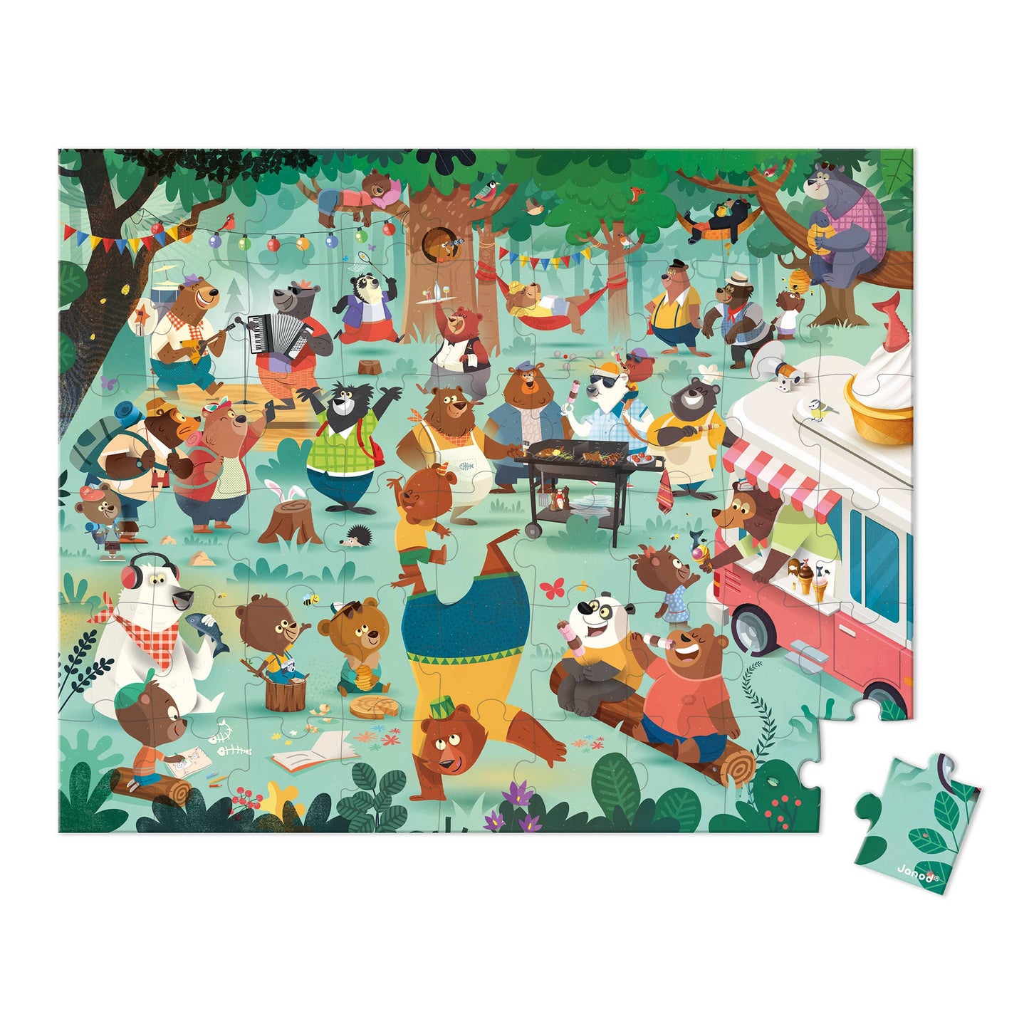 Puzzle by Janod | Family Bears - 54 Pieces