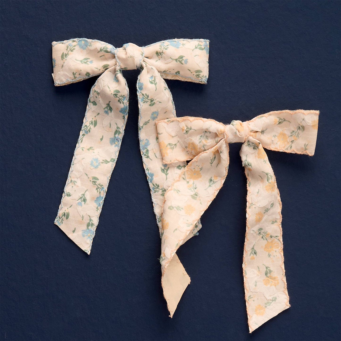 Floral Flair Hair Bow | Yellow