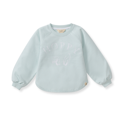 Hoppy Cotton Sweatshirt by Burt`s Bees | Blue