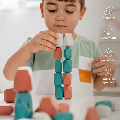 Wooden Stacking Stones | Dino Pack