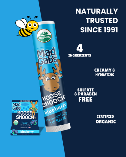 Mad Gab's - 3PK Organic Moose Smooch Lip Balm Peg