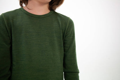 Oaki - Merino Wool Base Layer: Moss Green / 5T