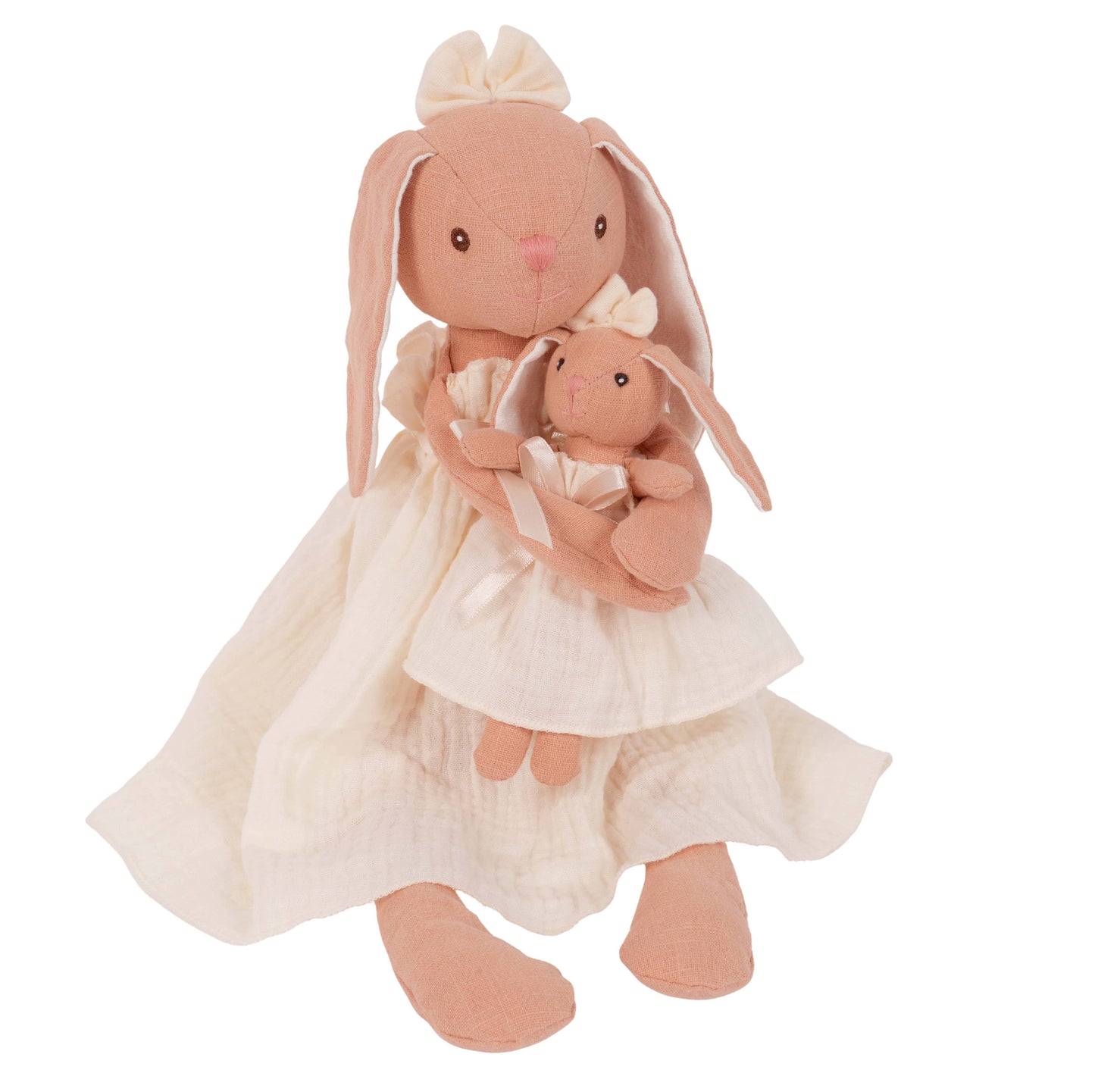 Mom and Baby Linen Dolls | Bunny