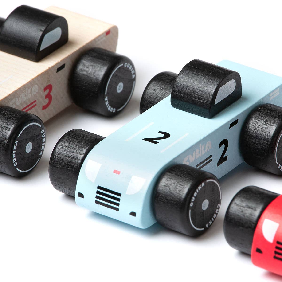 Cubika Wooden Vehicle Set | Racing Cars