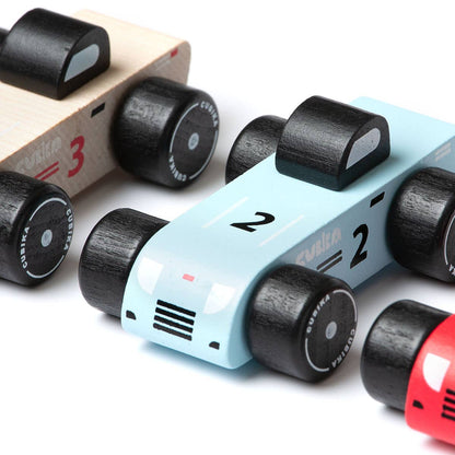 Cubika Wooden Vehicle Set | Racing Cars