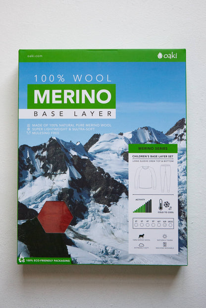 Oaki - Merino Wool Base Layer: Moss Green / 5T