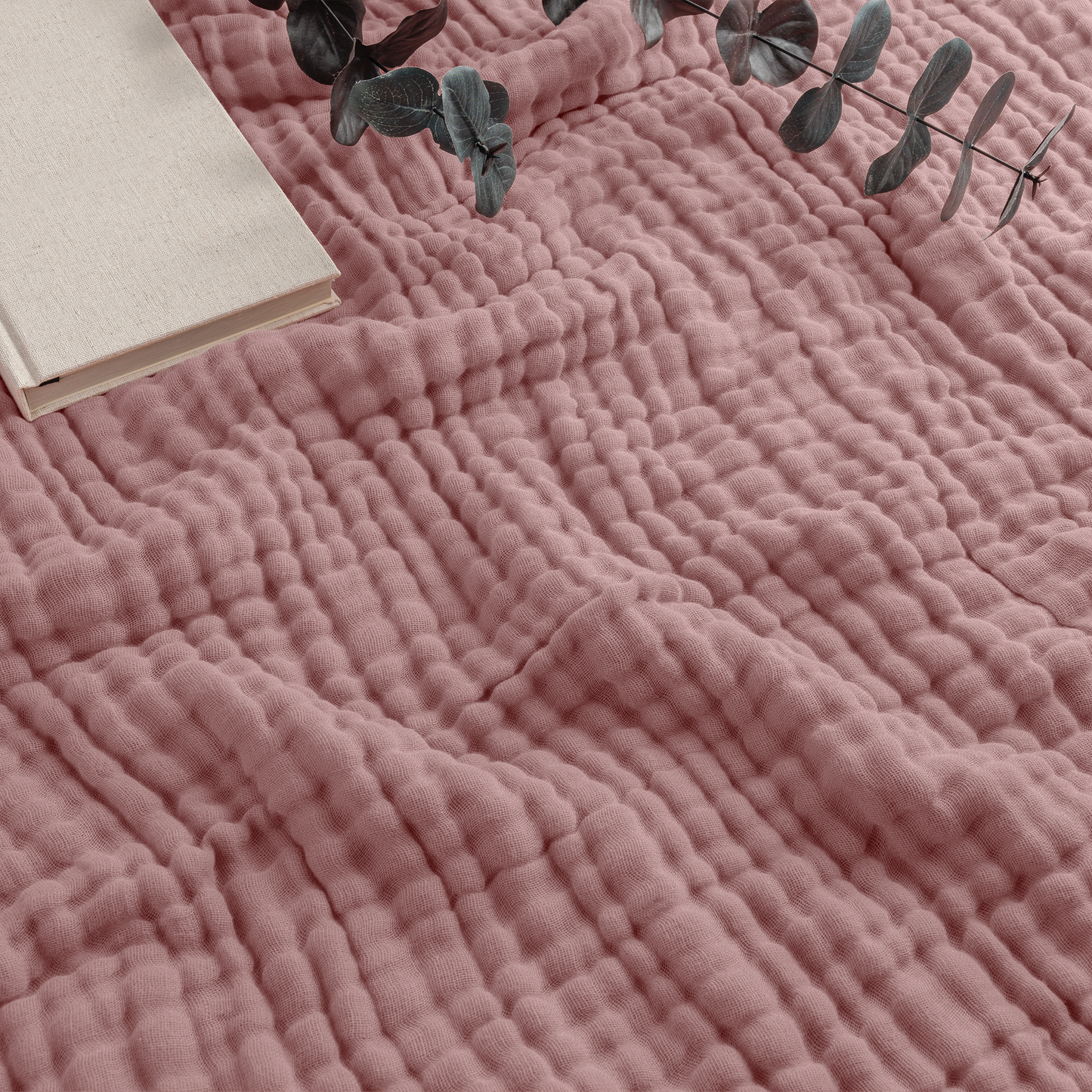 Muslin Blanket | Throw: 50" x 60" | Muave