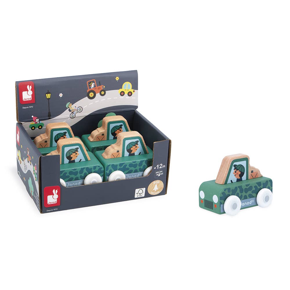 Janod - Crossroads White Valley Pickup Truck Display x4
