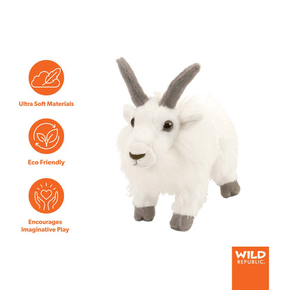 Wild Republic - CK-Mini Mountain Goat Stuffed Animal 8"