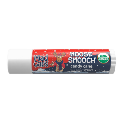 Mad Gab's - 3PK Organic Holiday Moose Smooch Lip Balm Assorted Peg