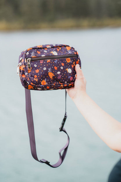 The Montana Scene - Belt Bag - Plum Floral