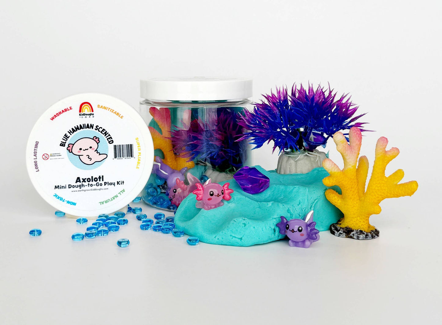 KidDoughs by EGKD - Axolotl Mini Dough-To-Go