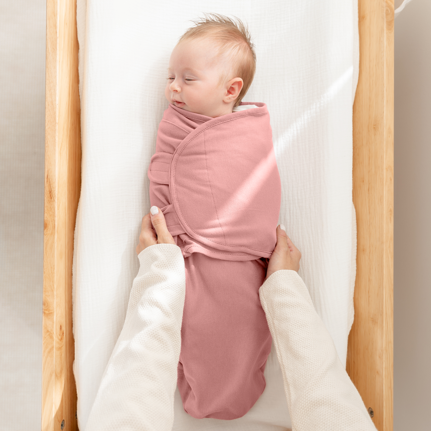100% Cotton Easy Swaddle Blanket, 3 Pack