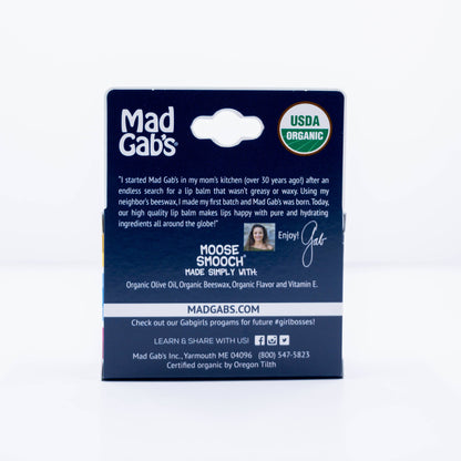 Mad Gab's - 3PK Organic Moose Smooch Lip Balm Peg