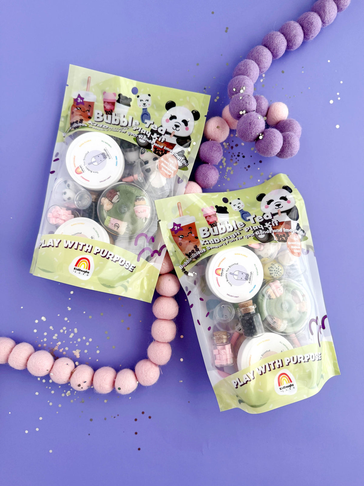 Earth Grown KidDoughs (KidDoughs by EGKD) - Bubble Tea KidDough Play Kit