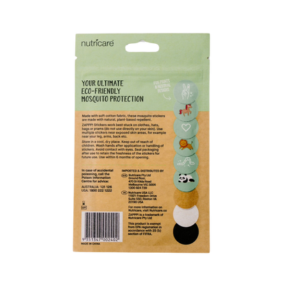 PATCH - Eco First Aid - ZAPPP! Mosquito Stickers - 30 stickers per pack