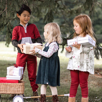 Organic Girl`s Set by Burt's Bees Baby | Poinsettia Fair Isle