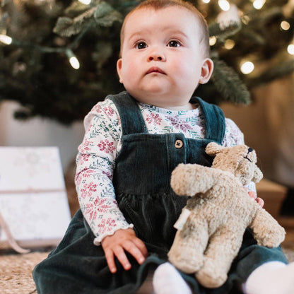 Organic Girl`s Set by Burt's Bees Baby | Poinsettia Fair Isle